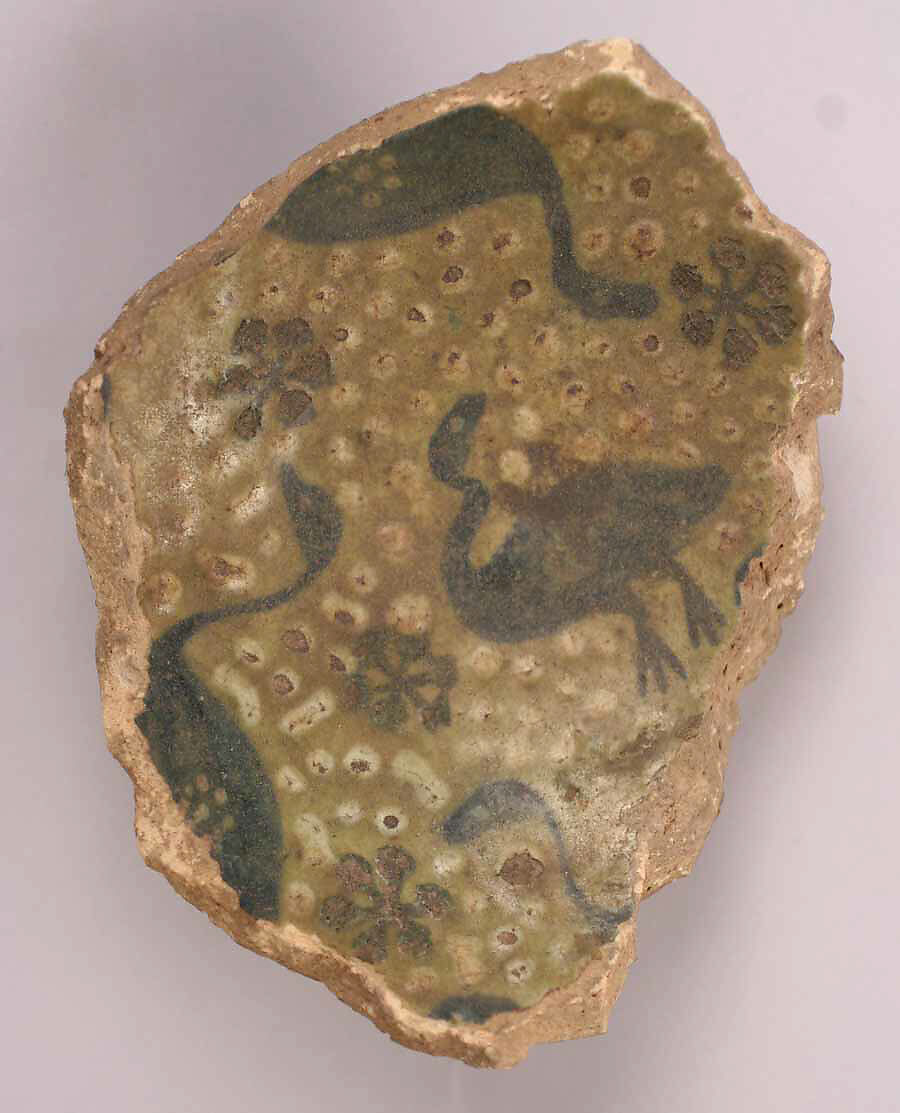 Fragment, Stonepaste; underglaze painted 