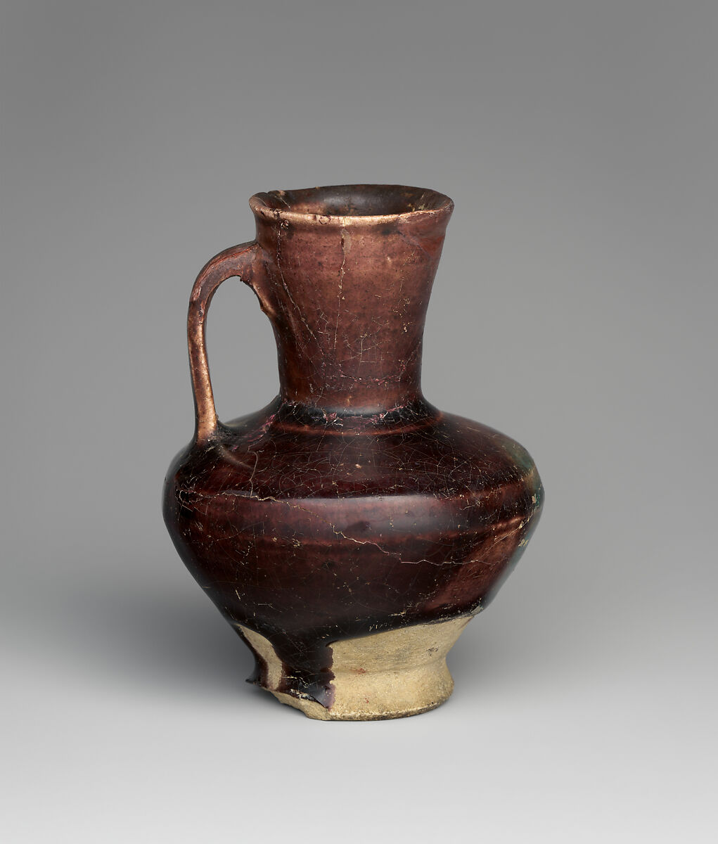 Miniature Ewer, Stonepaste; glazed
