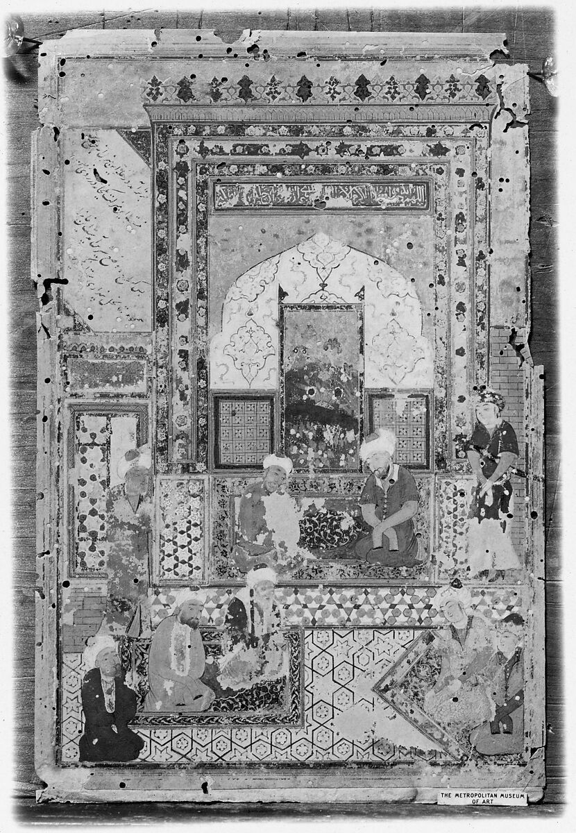 Group of Dervishes, Ink, opaque watercolor, and gold on paper