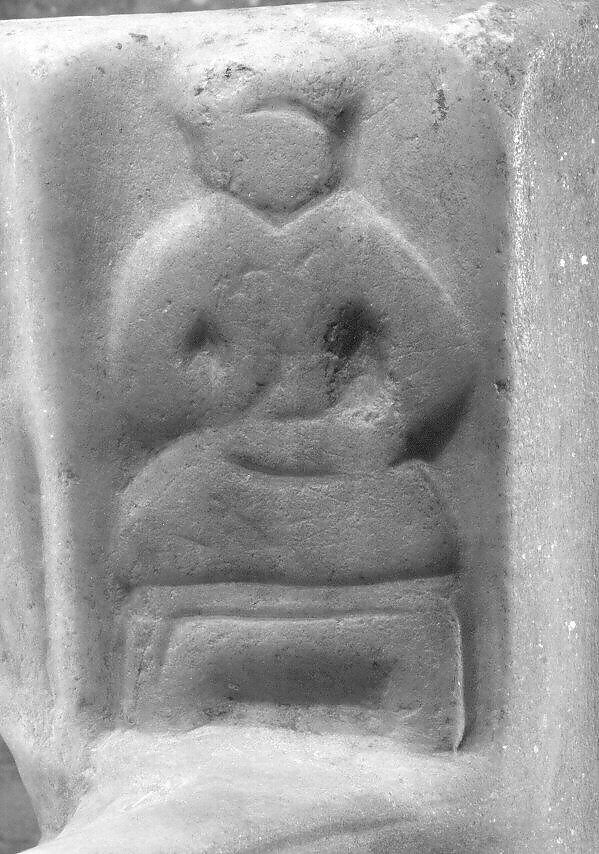 Stand for Water Jar, Marble; carved