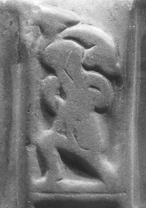 Stand for Water Jar, Marble; carved