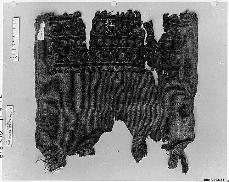Textile Fragment, Wool; tapestry woven