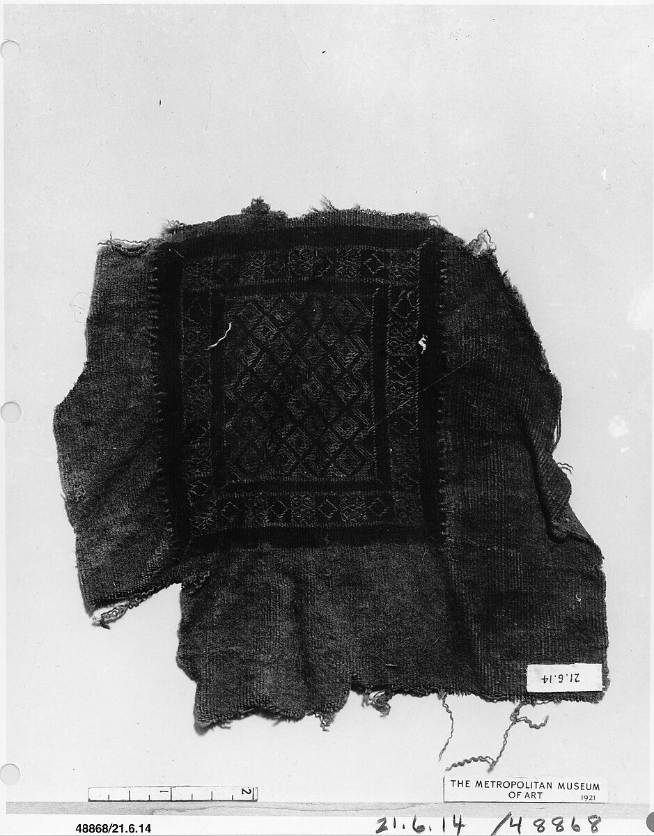 Panel, Wool; tapestry woven