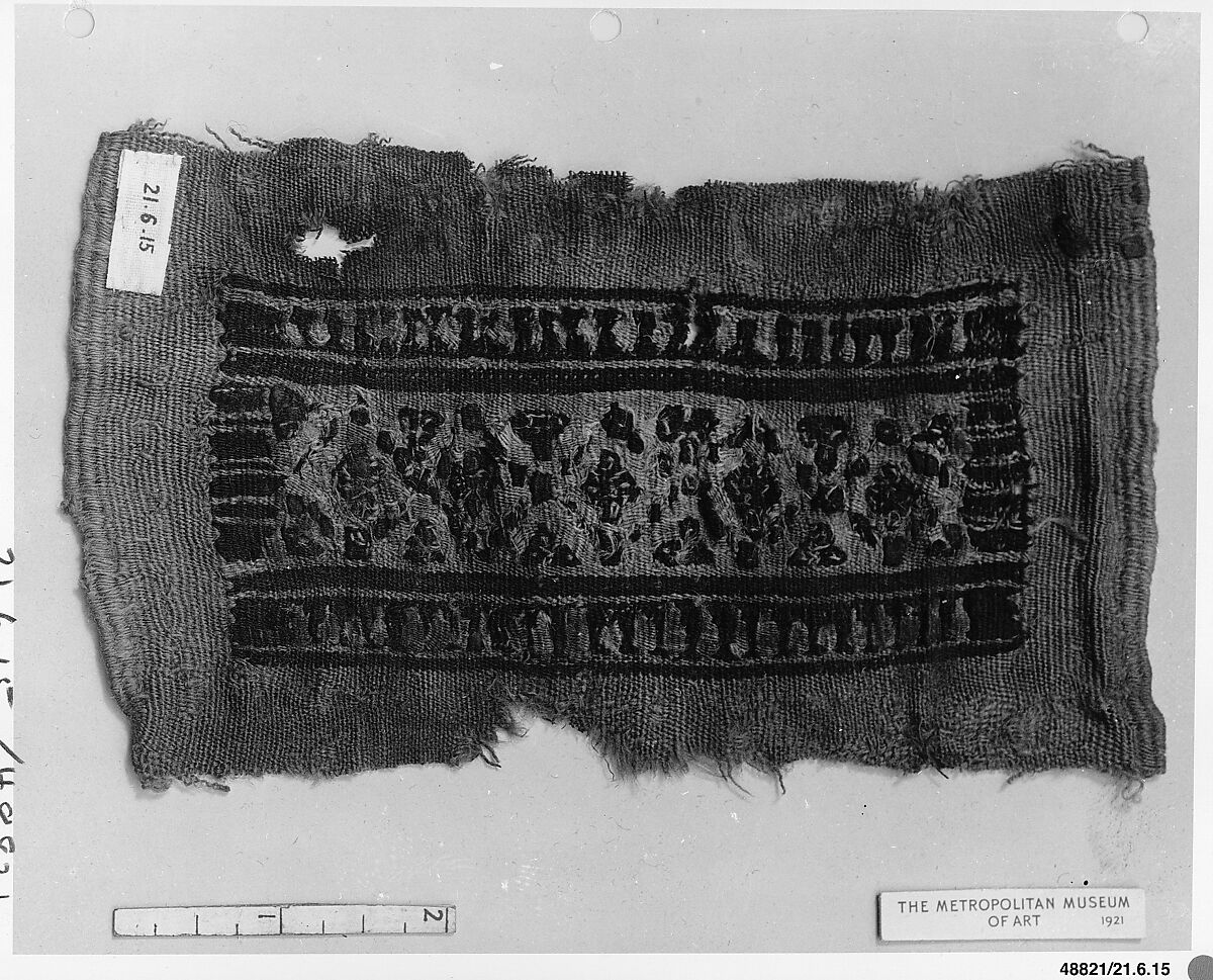 Textile Fragment, Wool; tapestry woven