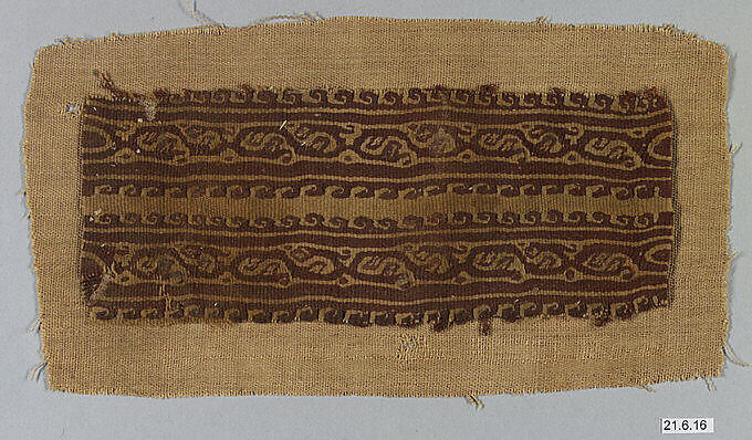 Band Fragment, Wool; tapestry woven 