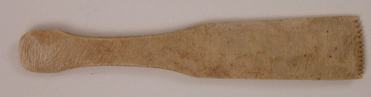 Loom or Carding Tool, Bone; incised 