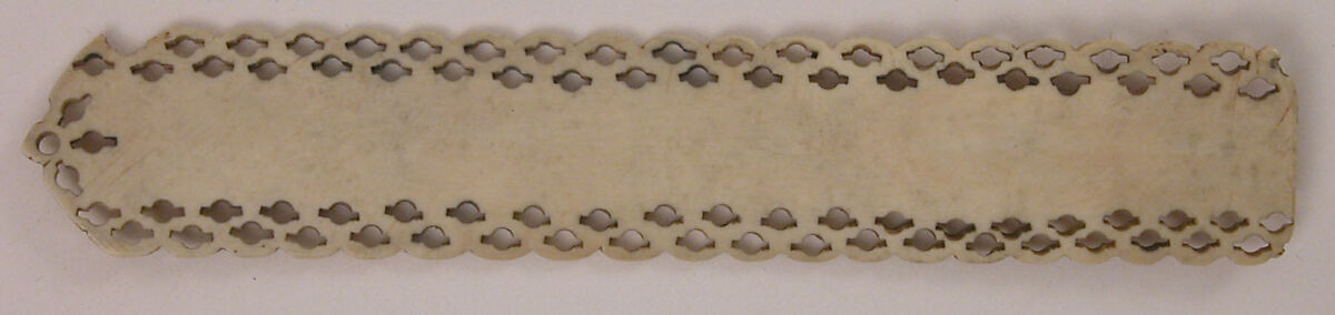 Pen Rest, Bone; carved and pierced 