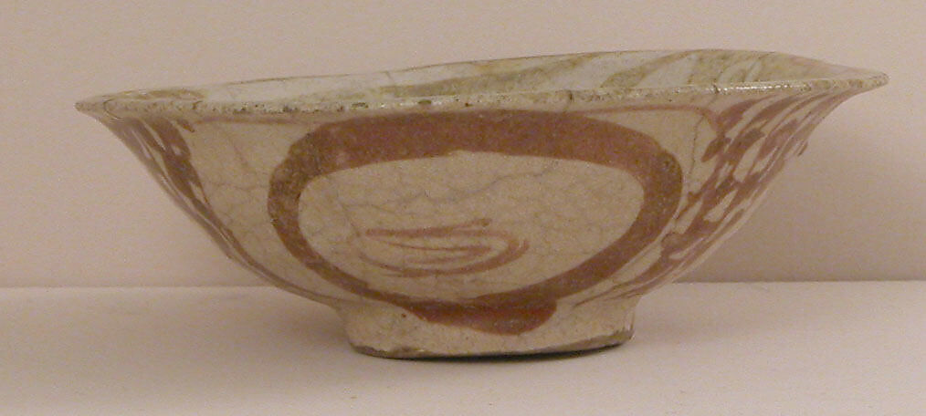 Luster Bowl with Two Running Hares, Earthenware; luster-painted on opaque white glaze