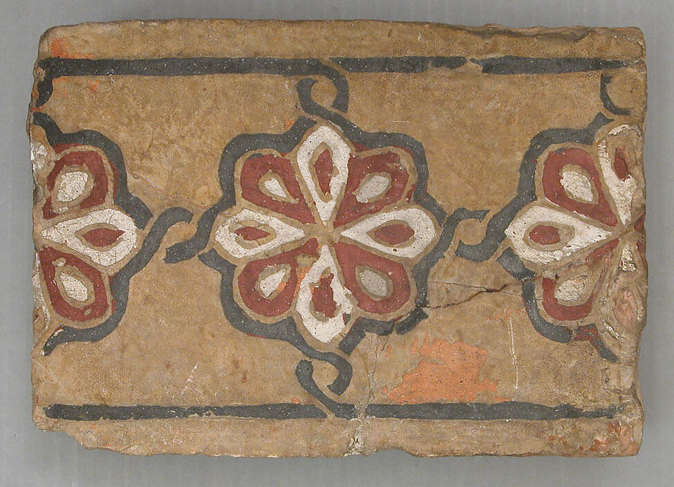 Tile, Earthenware; glazed 