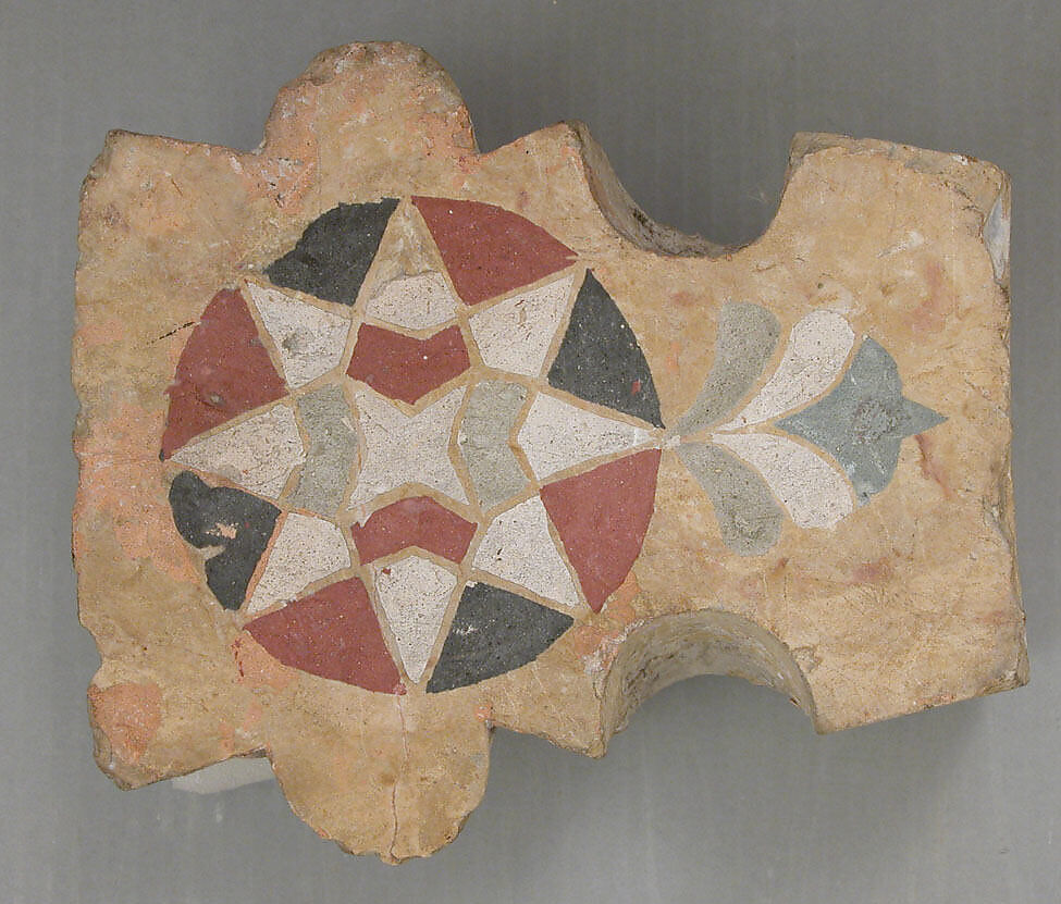 Tile, Earthenware; glazed 