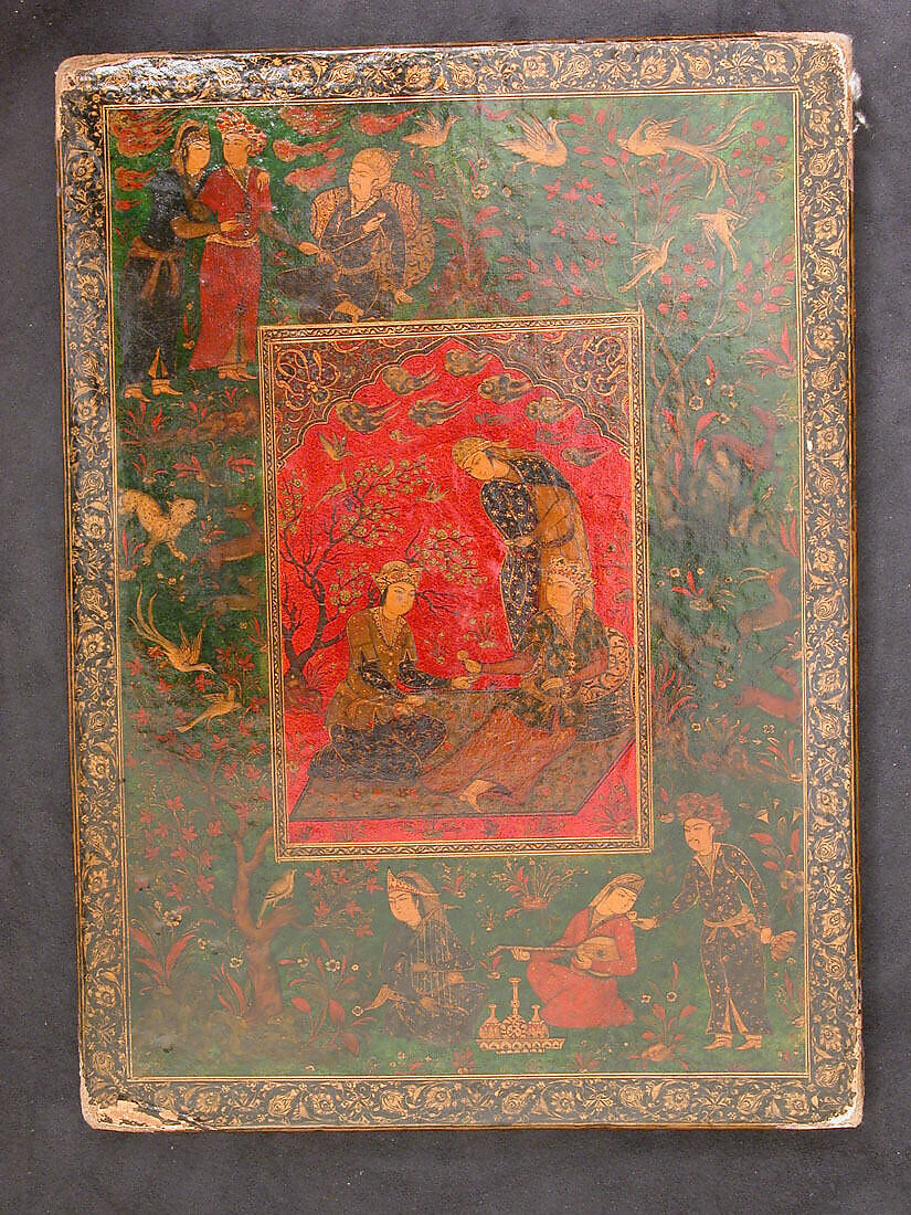 Mirror Case, Papier-maché; painted, gilded and lacquered with varnish 