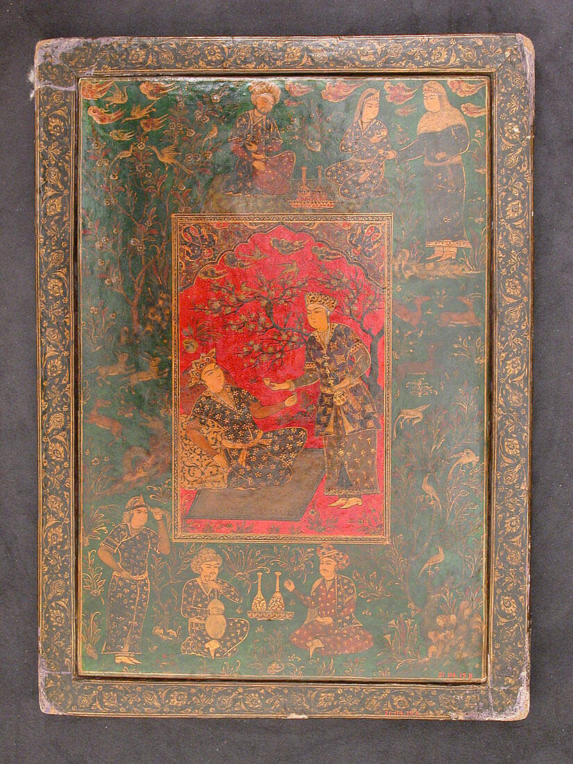 Mirror Case, Papier-maché; painted, gilded, and lacquered with varnish