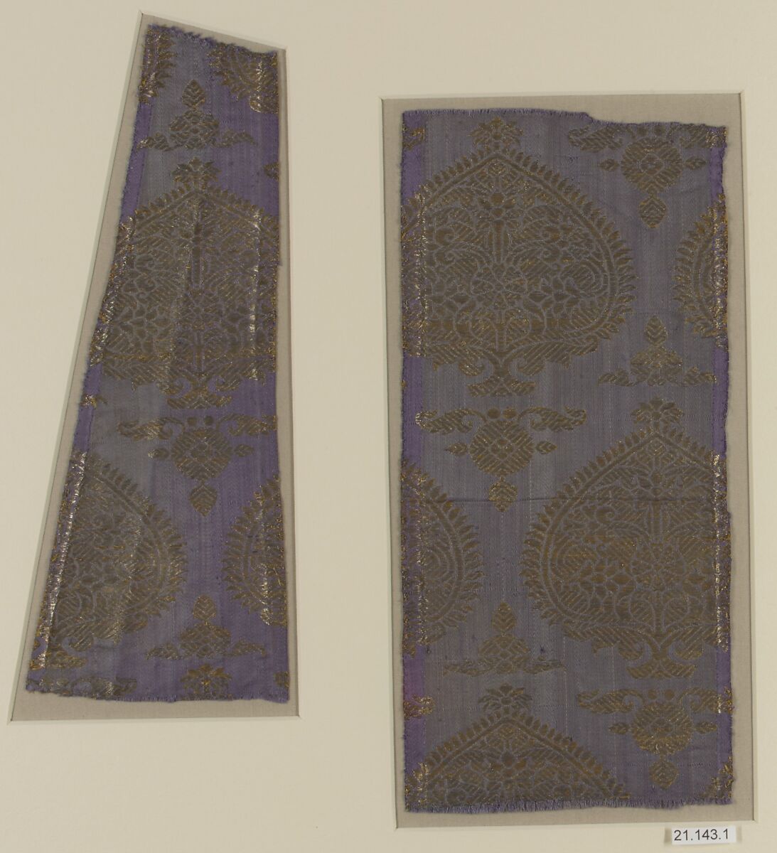 Brocade, Silk; brocaded 