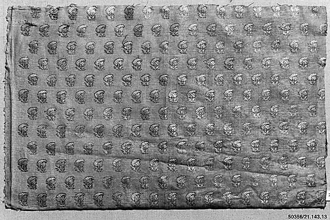 Brocade, Silk, cotton, metal wrapped thread; brocaded