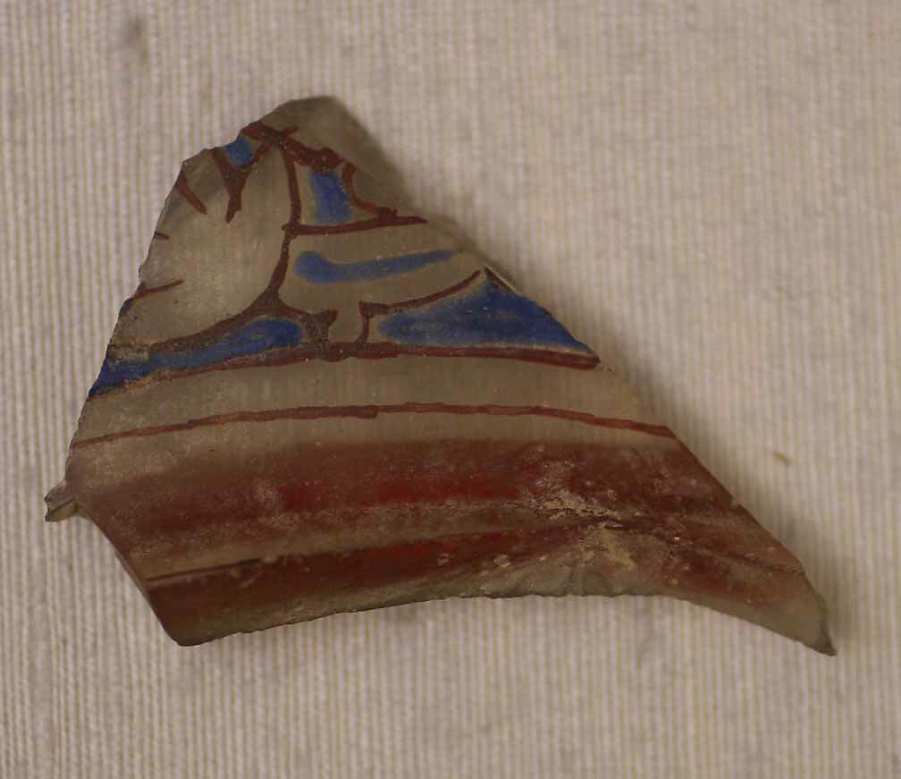 Fragments of Lamp, Glass; enameled