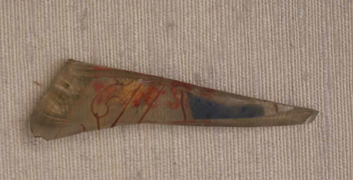 Fragments of Lamp, Glass; enameled