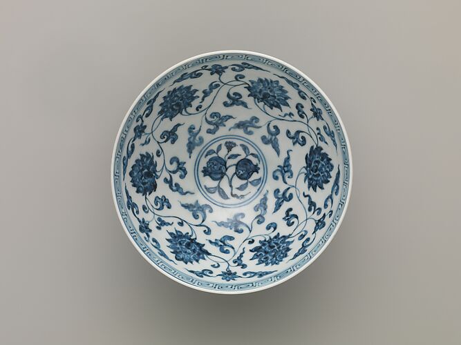 Bowl with Peonies, Narcissus, and Pomegranates

