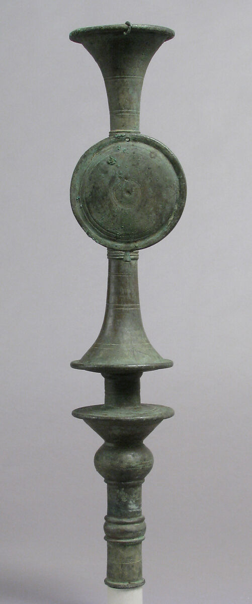 Processional Cross with Hanging Ornaments, Bronze