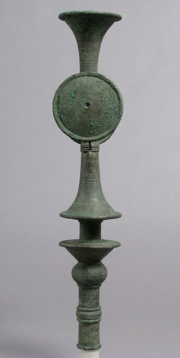 Processional Cross with Hanging Ornaments, Bronze