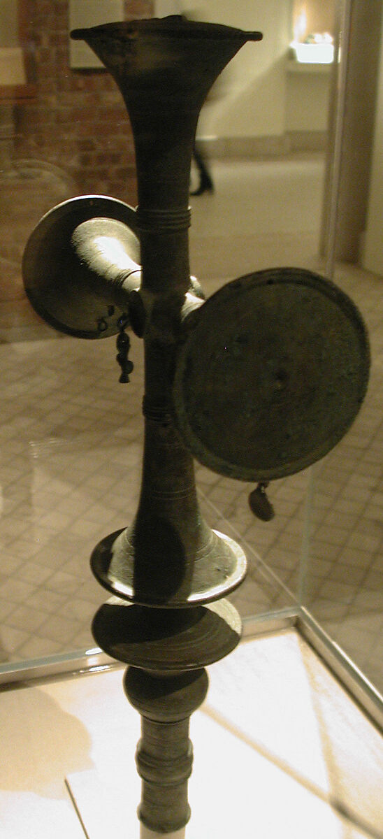 Processional Cross with Hanging Ornaments, Bronze