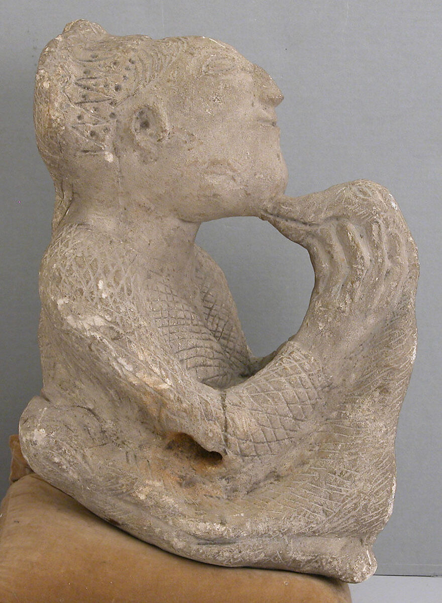 Grotesque Figure, Stone; carved 