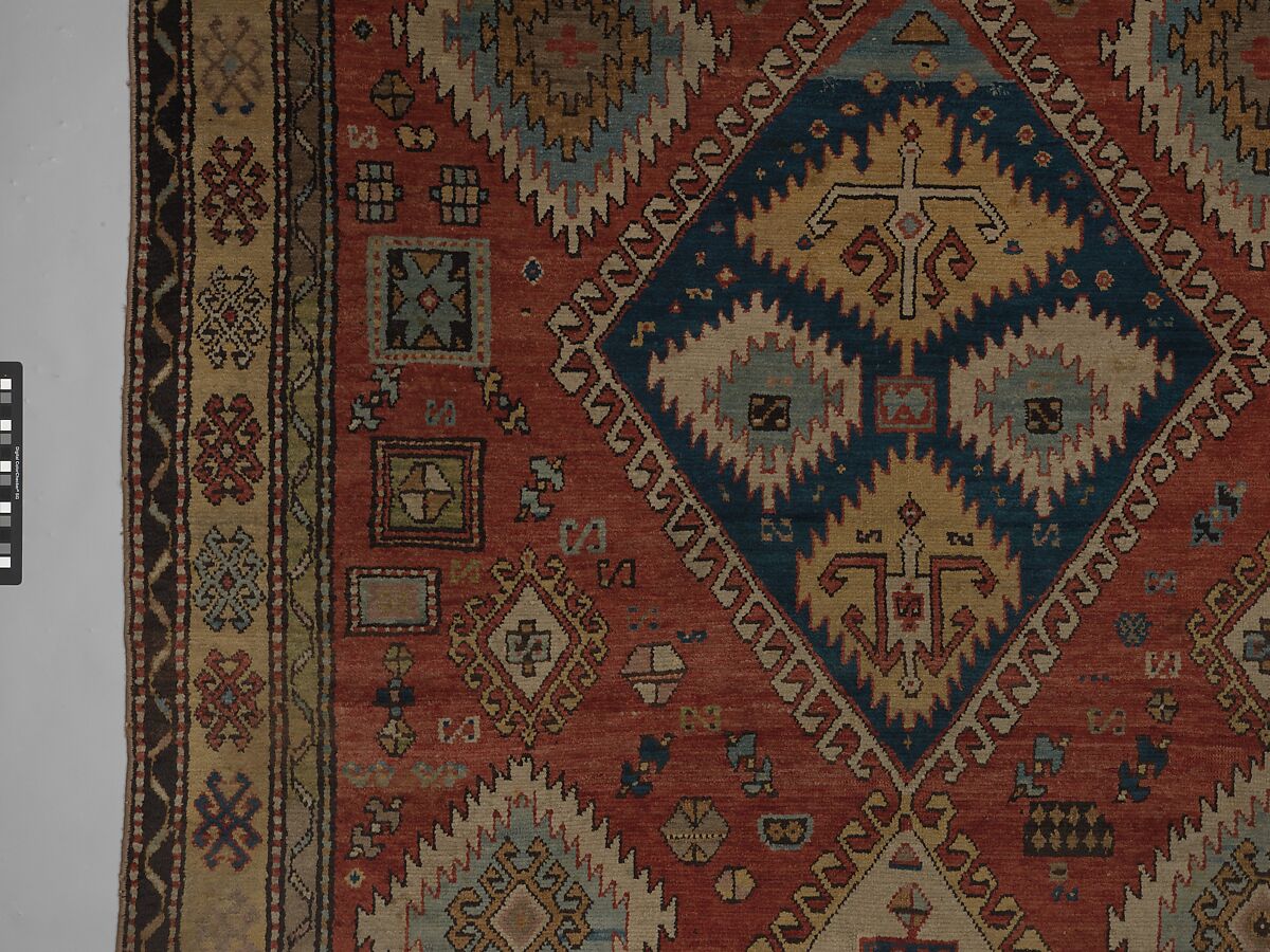 Carpet, Wool (warp, weft and pile); symmetrically knotted pile