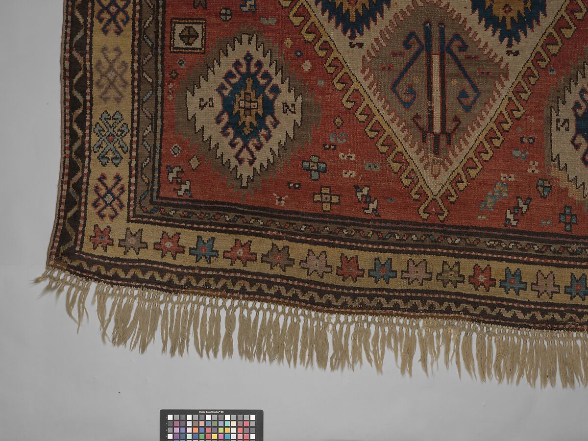 Carpet, Wool (warp, weft and pile); symmetrically knotted pile