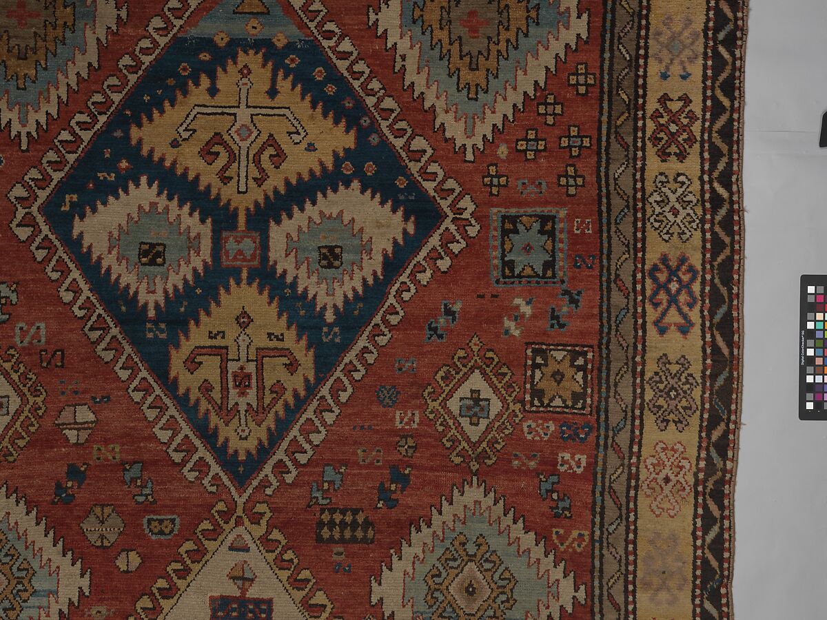 Carpet, Wool (warp, weft and pile); symmetrically knotted pile