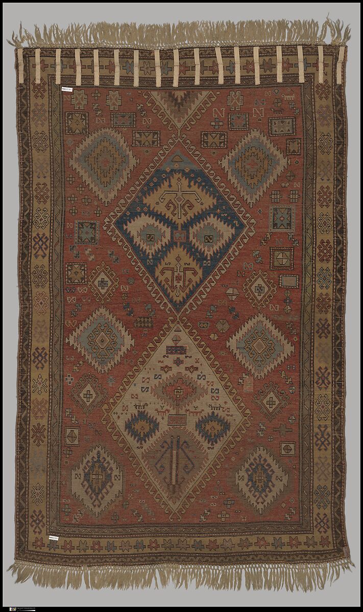 Carpet, Wool (warp, weft and pile); symmetrically knotted pile