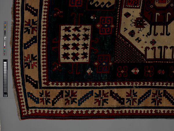 "Karachov" Kazak Carpet, Wool (warp, weft, and pile); symmetrically knotted pile
