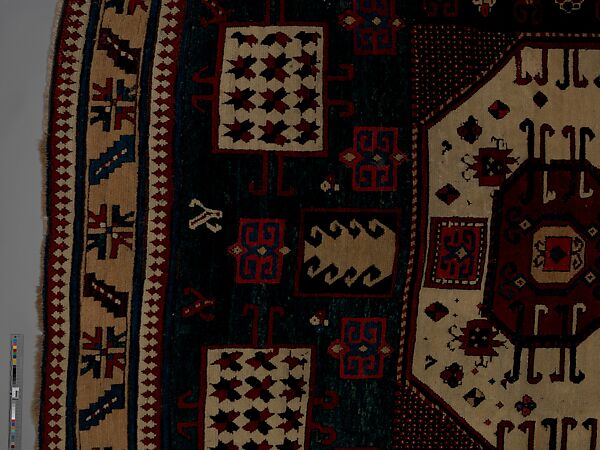 "Karachov" Kazak Carpet, Wool (warp, weft, and pile); symmetrically knotted pile
