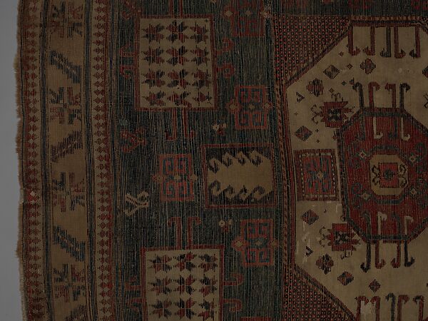 "Karachov" Kazak Carpet, Wool (warp, weft, and pile); symmetrically knotted pile