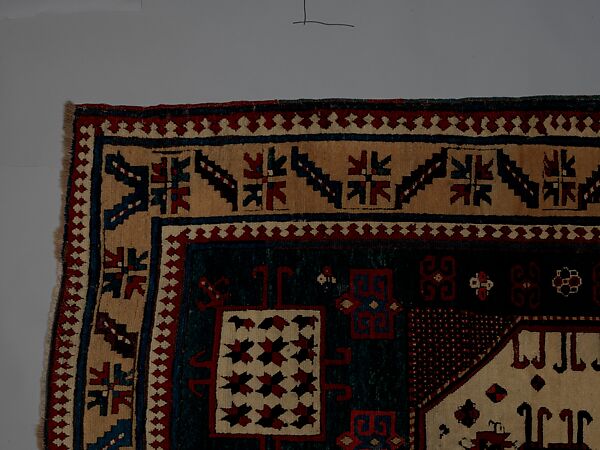"Karachov" Kazak Carpet, Wool (warp, weft, and pile); symmetrically knotted pile