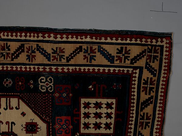 "Karachov" Kazak Carpet, Wool (warp, weft, and pile); symmetrically knotted pile