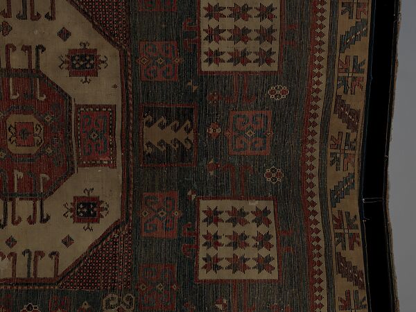 "Karachov" Kazak Carpet, Wool (warp, weft, and pile); symmetrically knotted pile