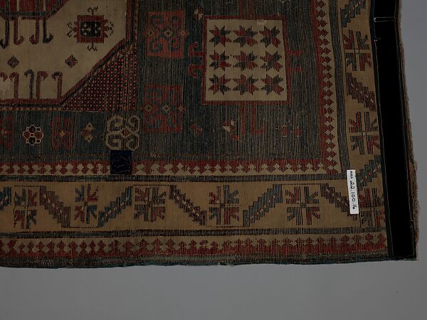 "Karachov" Kazak Carpet, Wool (warp, weft, and pile); symmetrically knotted pile