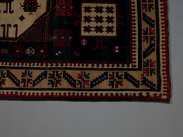 "Karachov" Kazak Carpet, Wool (warp, weft, and pile); symmetrically knotted pile