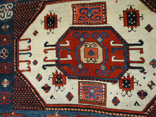 "Karachov" Kazak Carpet, Wool (warp, weft, and pile); symmetrically knotted pile