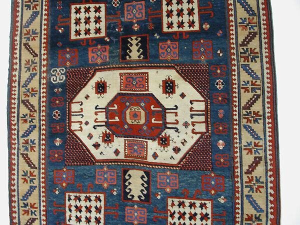 "Karachov" Kazak Carpet, Wool (warp, weft, and pile); symmetrically knotted pile