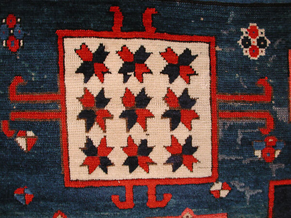 "Karachov" Kazak Carpet, Wool (warp, weft, and pile); symmetrically knotted pile