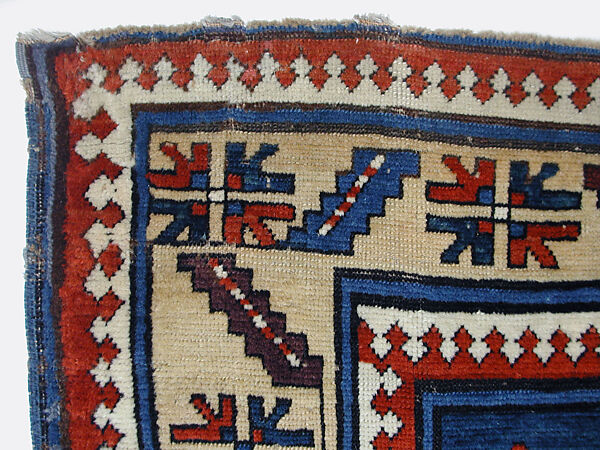 "Karachov" Kazak Carpet, Wool (warp, weft, and pile); symmetrically knotted pile