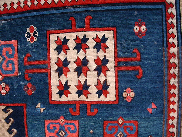 "Karachov" Kazak Carpet, Wool (warp, weft, and pile); symmetrically knotted pile