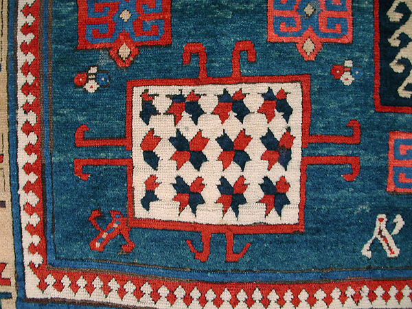 "Karachov" Kazak Carpet, Wool (warp, weft, and pile); symmetrically knotted pile