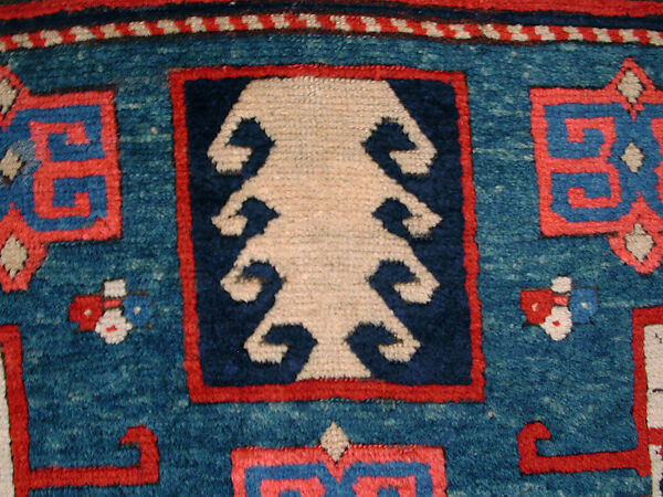 "Karachov" Kazak Carpet, Wool (warp, weft, and pile); symmetrically knotted pile