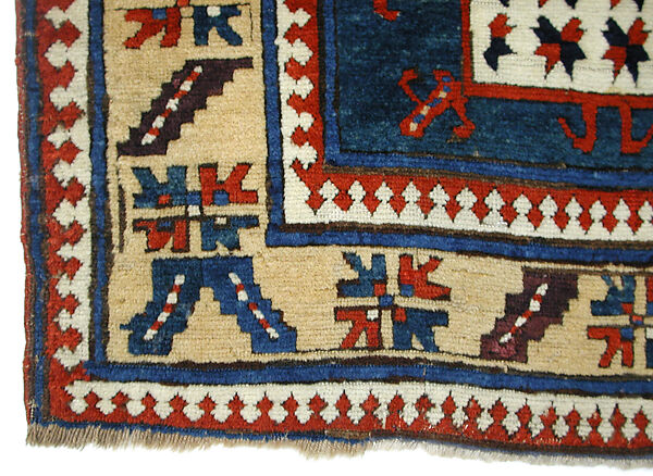 "Karachov" Kazak Carpet, Wool (warp, weft, and pile); symmetrically knotted pile