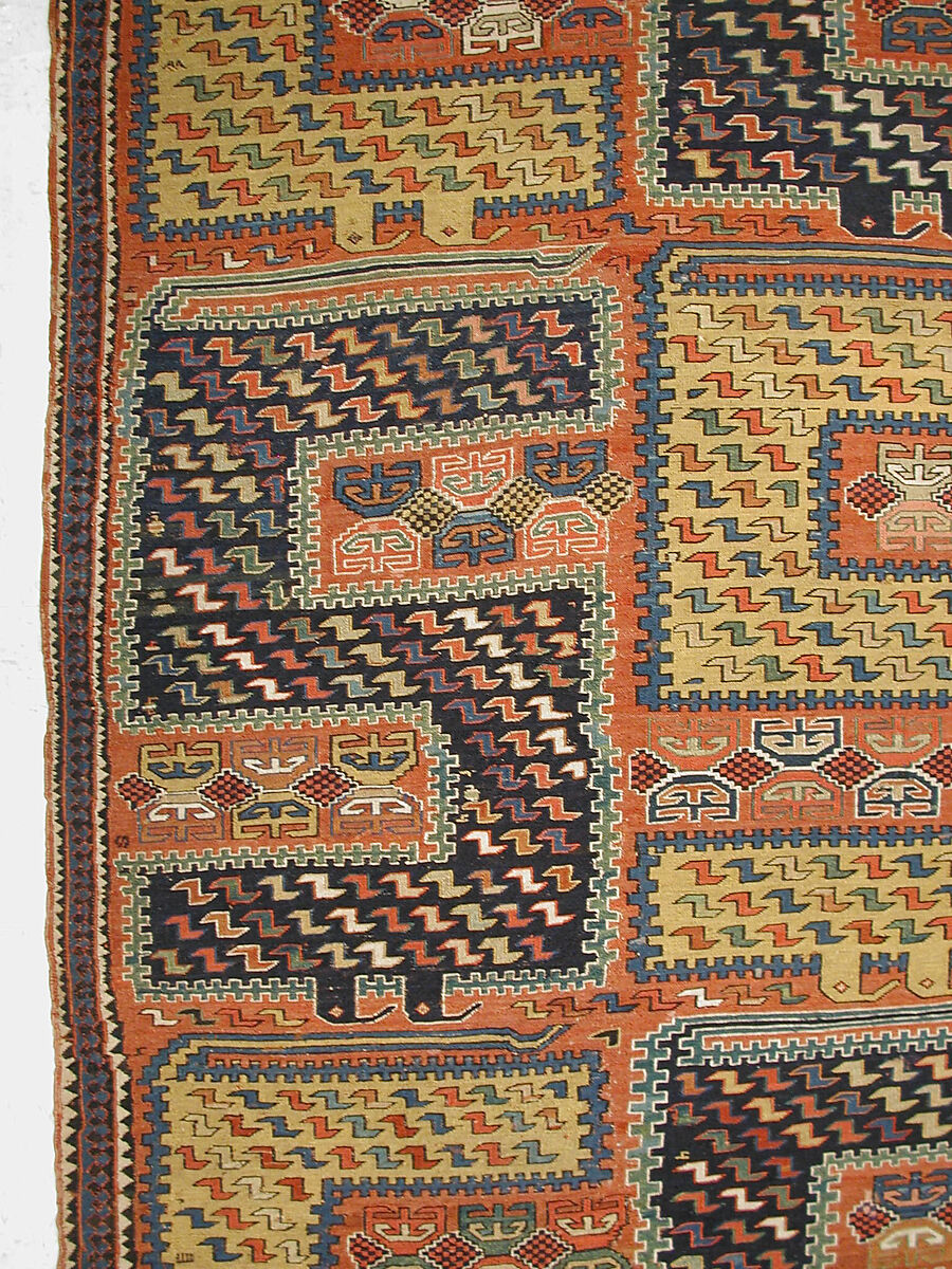 Dragon Carpet, Wool (warp, weft and pile), supplementary weft brocaded (soumak)