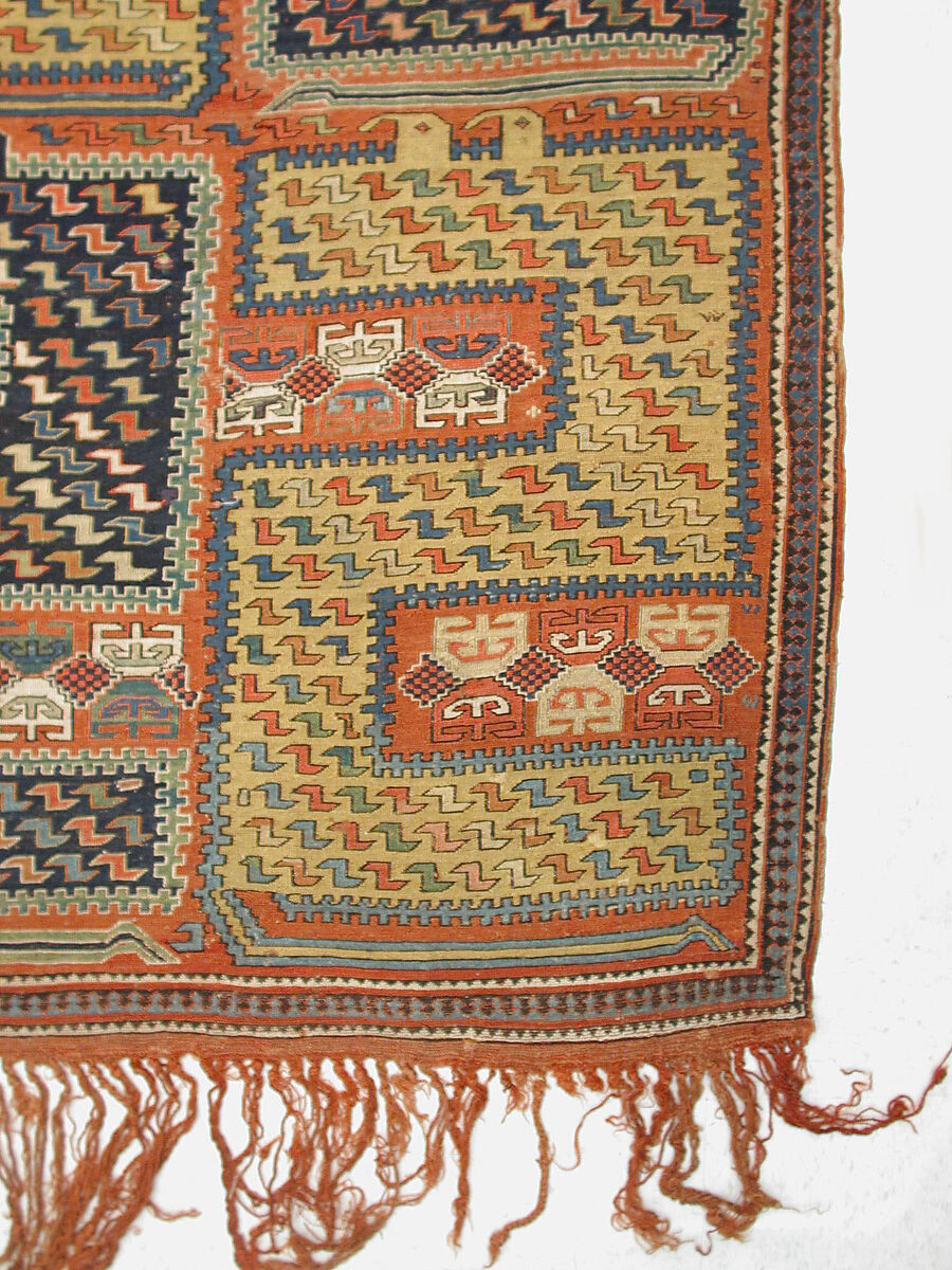 Dragon Carpet, Wool (warp, weft and pile), supplementary weft brocaded (soumak)