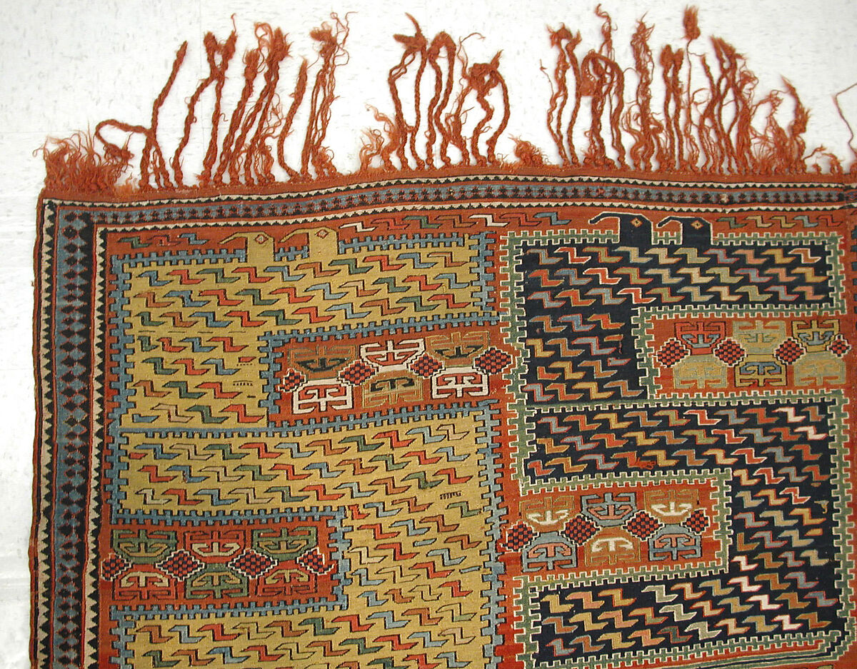 Dragon Carpet, Wool (warp, weft and pile), supplementary weft brocaded (soumak)
