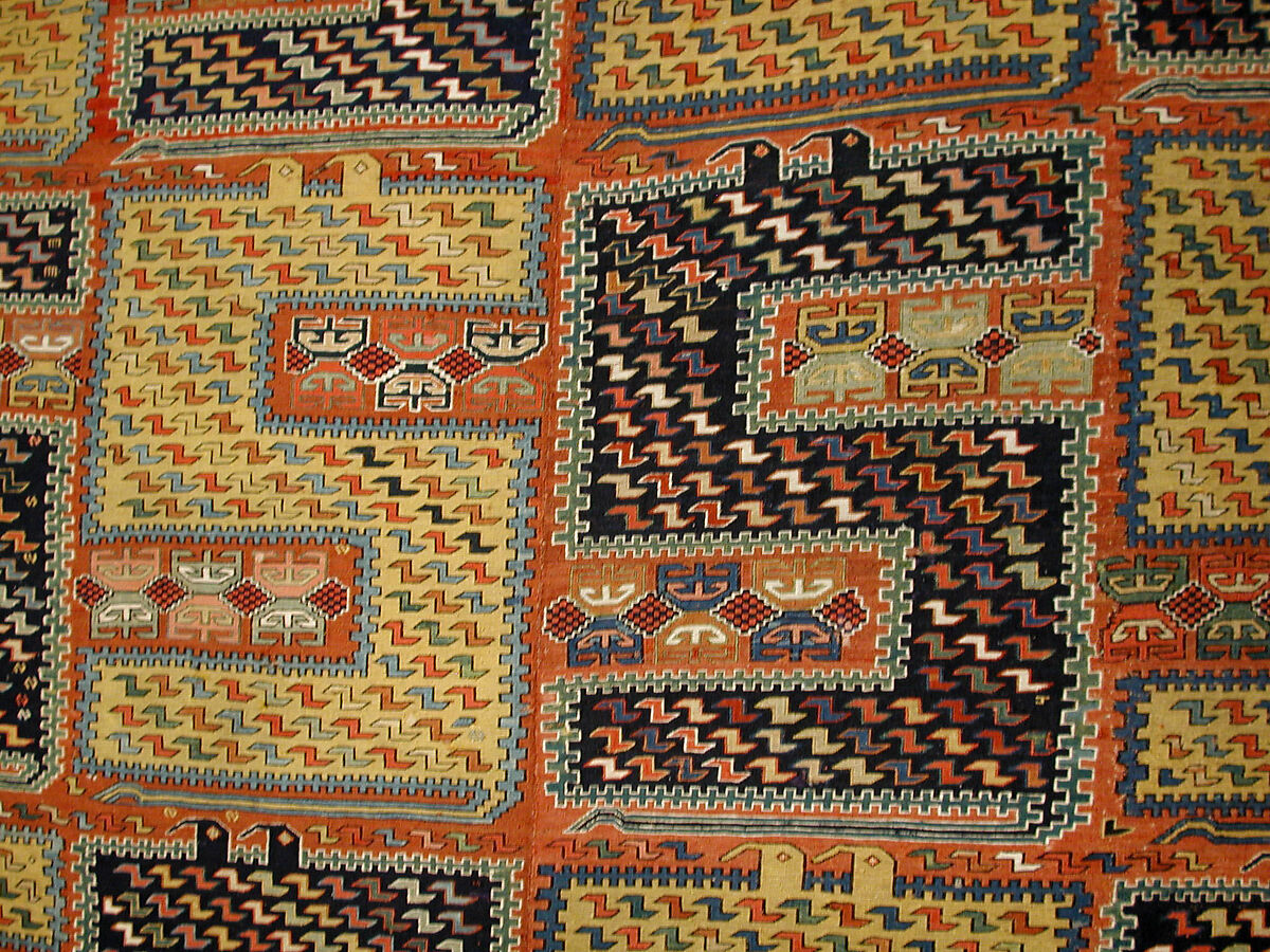 Dragon Carpet, Wool (warp, weft and pile), supplementary weft brocaded (soumak)