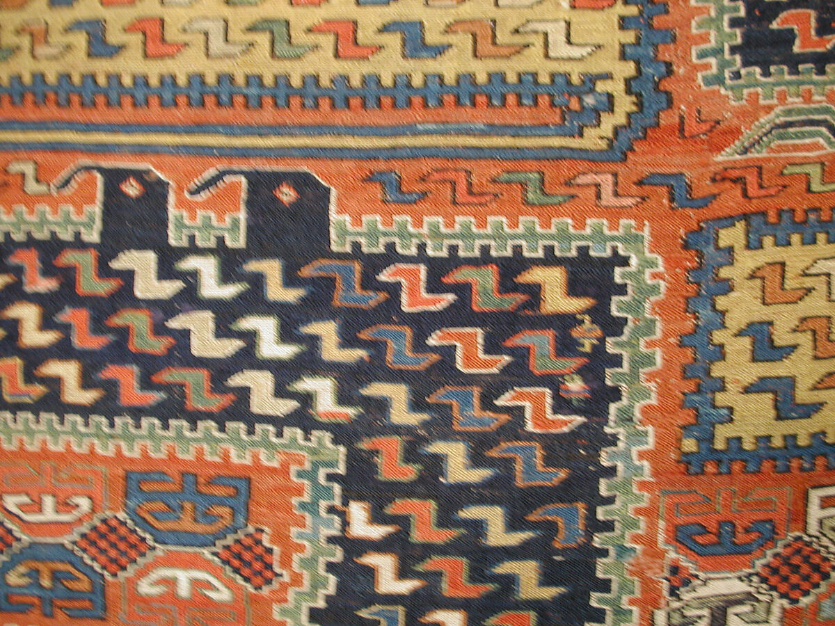 Dragon Carpet, Wool (warp, weft and pile), supplementary weft brocaded (soumak)
